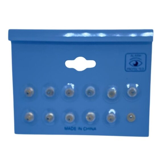 Lux Accessories Floral Stud Earrings Set In Multicolor With Rhinestones Flower D - Picture 5 of 5